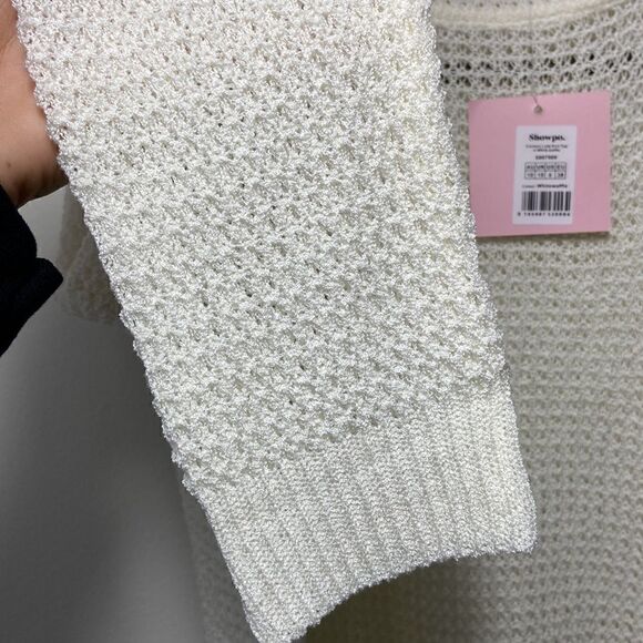 Showpo. Envious Lady Knit Top In WHITE WAFFLE Size 6 - Picture 5 of 7